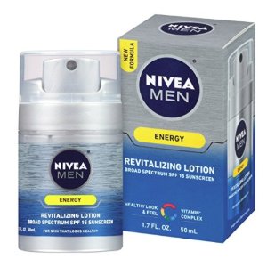 NIVEA Men Energy Lotion Broad Spectrum SPF 15 Sunscreen 1.7 Fluid Ounce