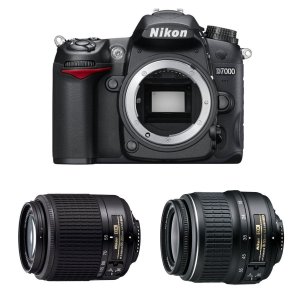 尼康 Nikon 官方翻新 D7000 单反相机带 55-200 及18-55mm Nikkor 镜头套装