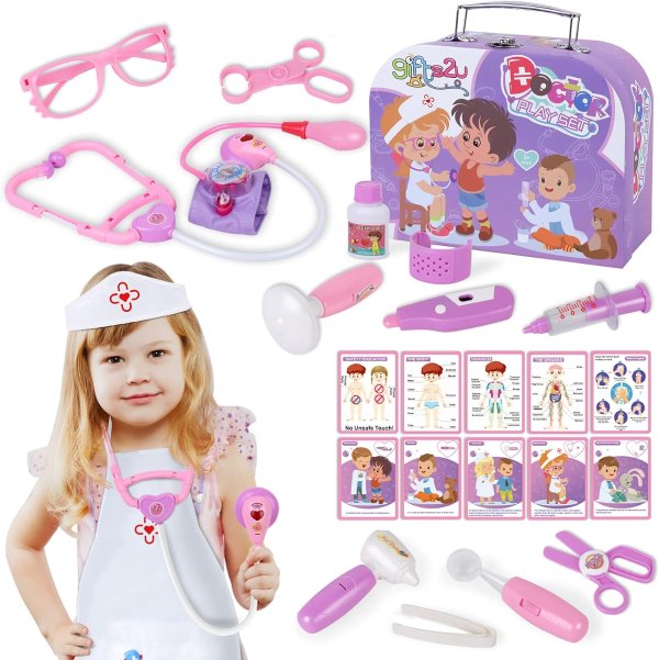 Gifts2U Doctor Kit for Kids, 28 Pieces