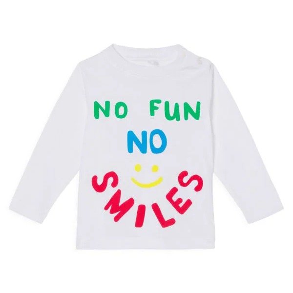 Baby Boy's No Fun No Smiles Print T Shirt