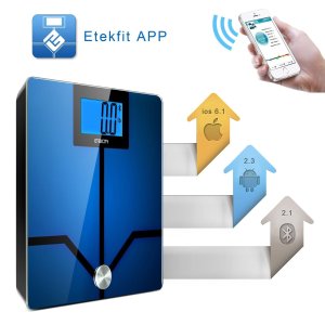 Etekcity High Precision (0.2lb/0.1kg) 11lb-400lb Digital Bathroom Smart Body Fat Weight Scale