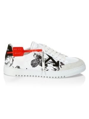 - Floral Leather Sneakers