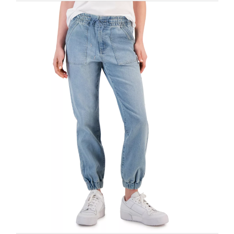 tinseltown牛仔阔腿裤