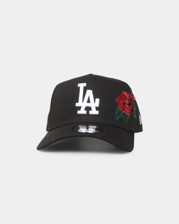 New Era Los Angeles Dodgers 'Rose Emblem' 9FORTY A-Frame Snapback Black