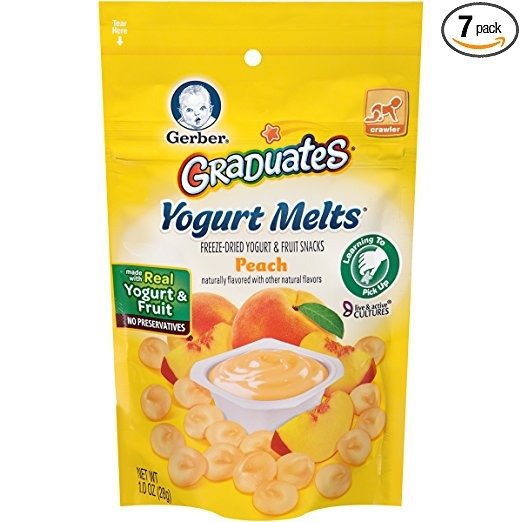 Graduates Yogurt Melts, Mixed Peach, 1 Ounce (Pack of 7)