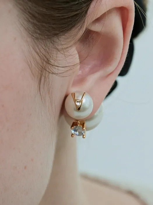 Lady Pearl Earrings_Gold