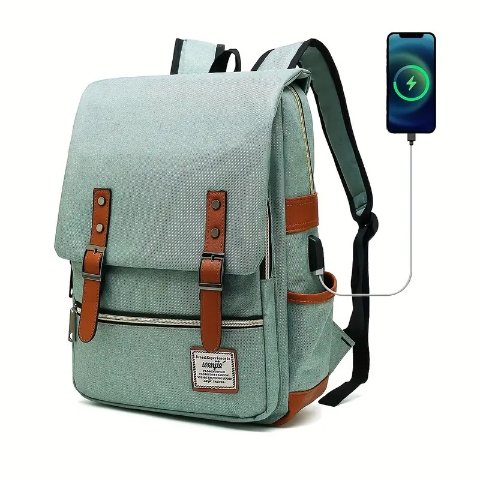 Simple Casual Canvas Backpack Travel Backpack School Bag - Temu