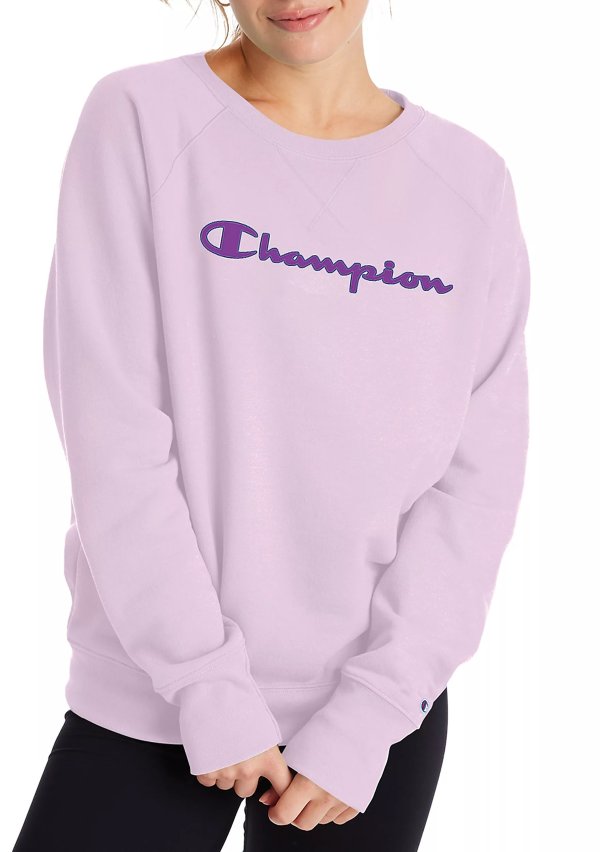 紫粉色Logo卫衣
