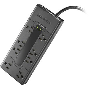 Insignia 8 Outlet Surge Protector Strip - Black