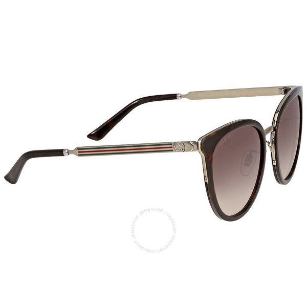 Brown Gradient Round Sunglasses