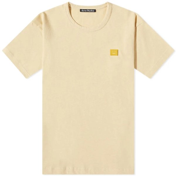 Acne Studios Nash Face T-ShirtPale Yellow Melange