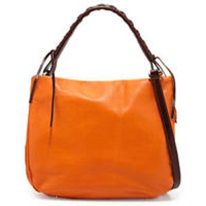Neiman Marcus Italian Leather Convertible Hobo Bag