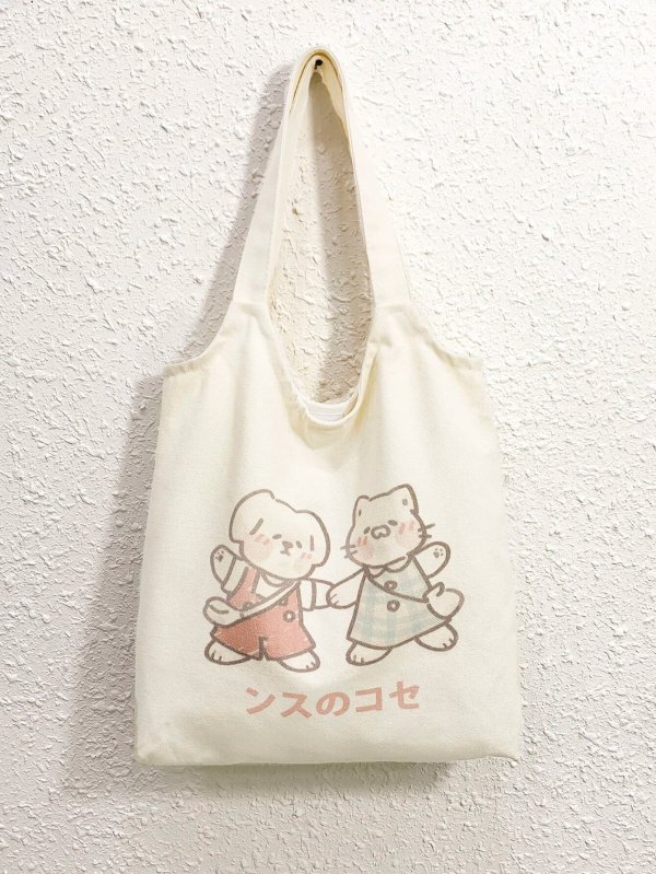 Cartoon Graphic Shopper Bag