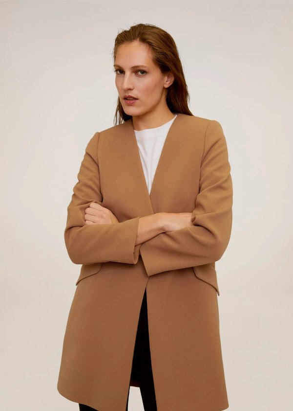 Straight pocketed coat - Women | OUTLET USA