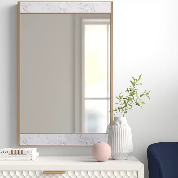 Ugarte Modern and Contemporary Gold With Marble MirrorUgarte Modern and Contemporary Gold With Marble MirrorRatings & ReviewsQuestions & AnswersShipping & ReturnsMore to Explore