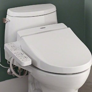 TOTO Washlet A100 Elongated Bidet Toilet Seat, Cotton White - SW2014#01