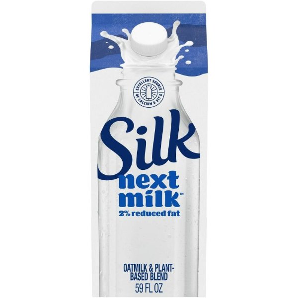 Nextmilk 2% Reduced Fat Oat and Plant-Based Blend Milk - 59 fl oz