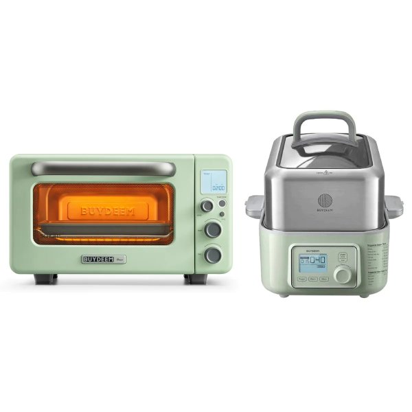 Mini Oven with Food Steamer (Stew Pots Included) - Color Selection Bun