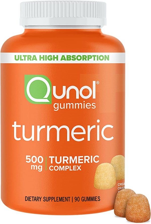 Turmeric Gummies, Gummy with 500mg Turmeric Curcumin, Joint Support Supplement, Ultra High Absorption Tumeric Curcumin, Vegan, Gluten Free, 90 Count