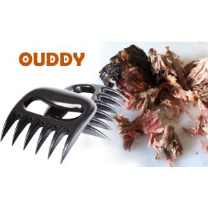 Ouddy Heat Resistant Meat Claws Meat Forks, Easily Shred Pork & Brisket for BBQ, Set of 2