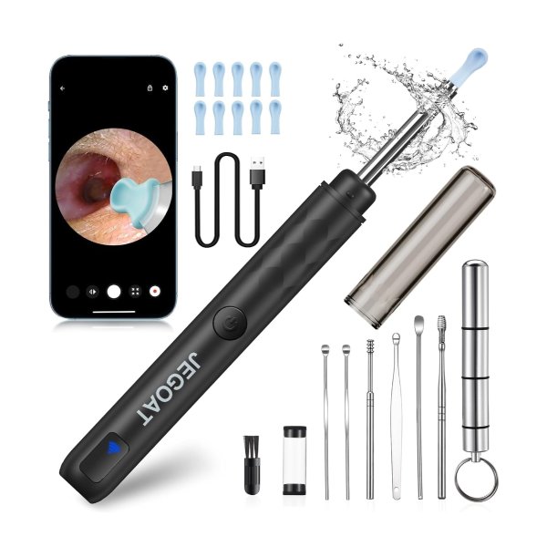 JEGOAT Ear Wax Removal Tool Camera, Ear Cleaner with Camera