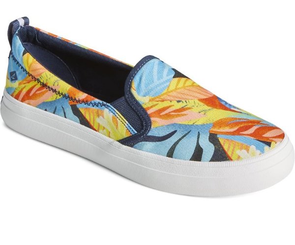 Crest Twin Gore Coral Floral Slip On Sneaker