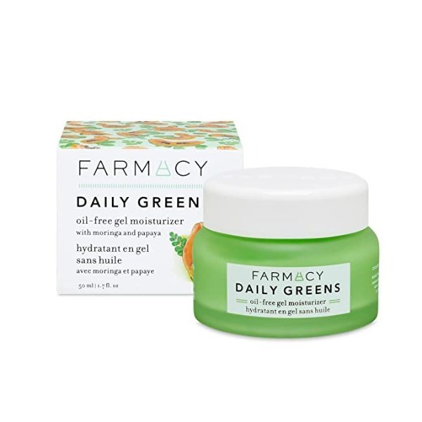 Daily Greens Oil Free Gel Face Moisturizer - Daily Facial Moisturizing Cream with Hyaluronic Acid - New Fragrance-Free Formula