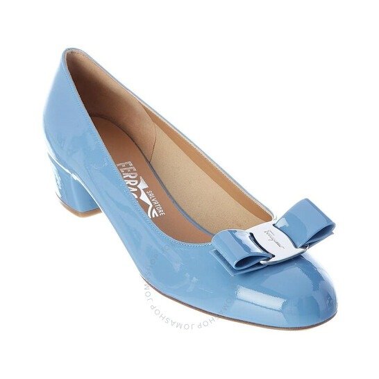 Ladies Blue Vara Bow Pump Shoe