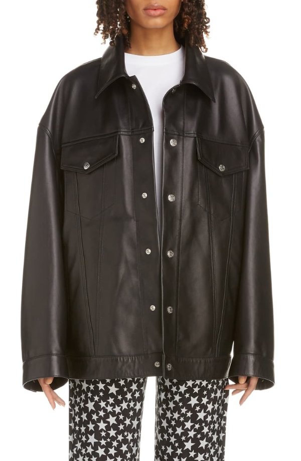 Morris Oversize Leather Jacket