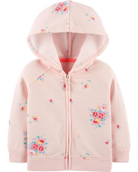 French Terry Floral Hoodie