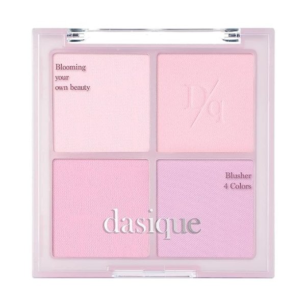 Dasique Blending Mood Cheek #02 Cool Blending l Cruelty-Free l 4 Blendable Shades in Lightweight, Long-lasting, Smooth Powder