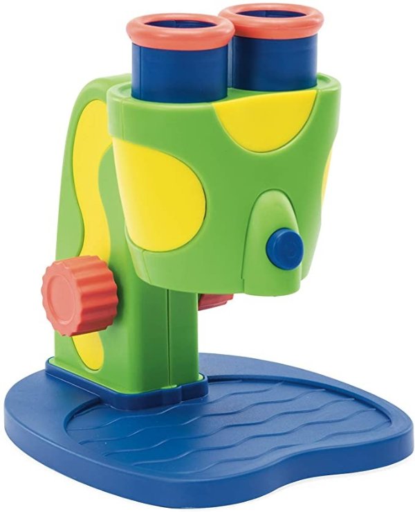 GeoSafari Jr. My First Microscope, Extra-Large Dual Eyepieces, Preschool STEM Toy, Ages 3+