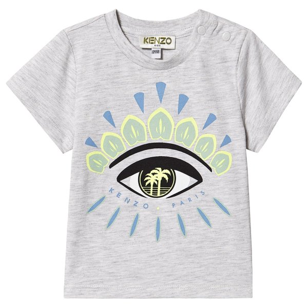 Grey Melange Eye Logo Short Sleeve T-Shirt | AlexandAlexa