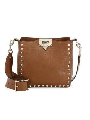 - Mini Rockstud Leather Hobo Bag
