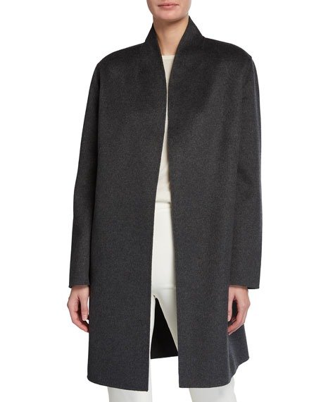 Belted Double Face Woven Cashmere Coat