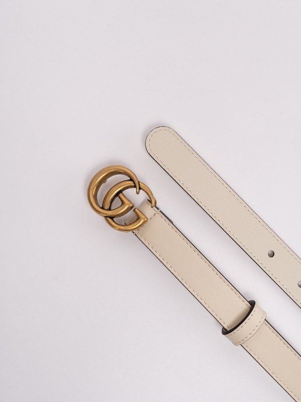 Thin Belt With `Double G` Buckle