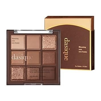 dasique Shadow Palette #11 Chocolate Fudge l Cruelty-Free l 9 Blendable Shades in Smooth Matte and Shimmer Finishes with Gorgeous Pearls