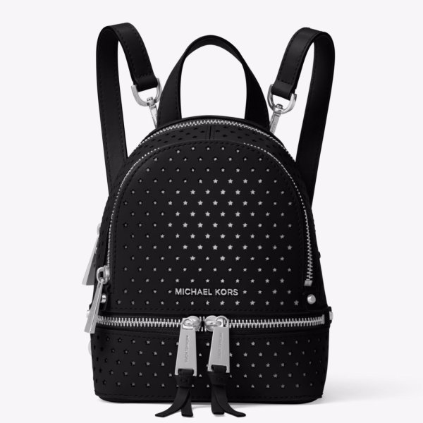 Rhea Mini Perforated Leather Backpack