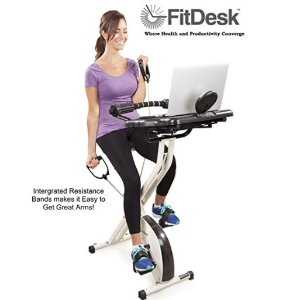 FitDesk Desk Exercise Bike with Massage Bar @ Amazon.com