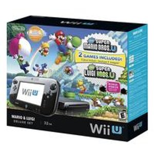 Nintendo Wii U Deluxe Set with New Super Mario Bros. U & New Super Luigi U