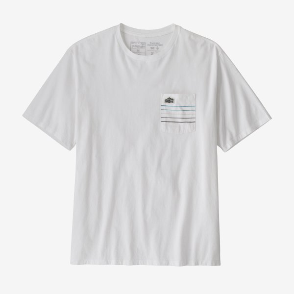 Line Logo Ridge Stripe Organic Pocket T恤