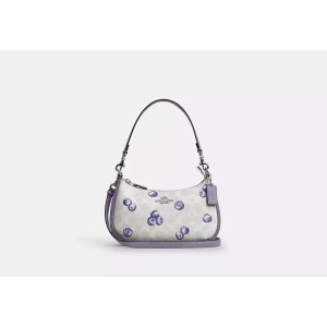 CoachTeri Shoulder Bag In Signature Canvas With Blueberry Print