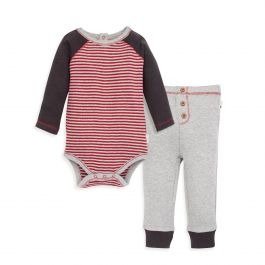 Classic Stripe Colorblock Organic Baby Bodysuit & Pant Set