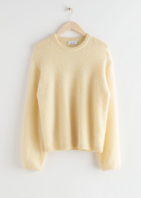 Fuzzy Wool Blend Sweater