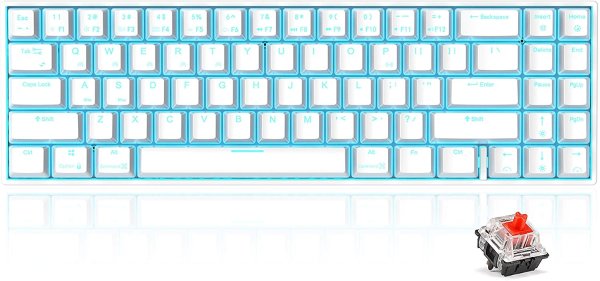 71 Mechanical Keyboard 71 Keys 70％ LED Backlit Compact Gaming Keyboard