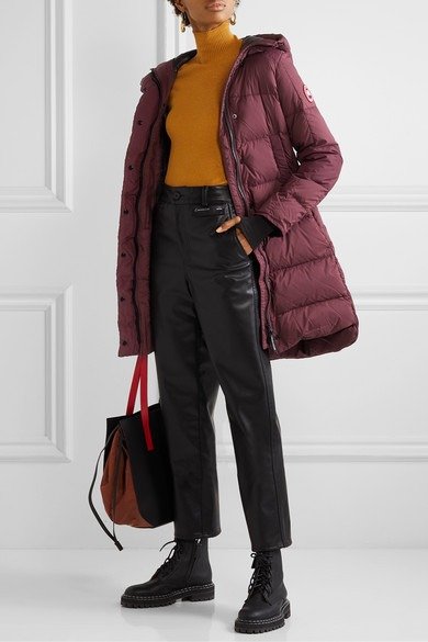 Alliston hooded quilted shell down coat