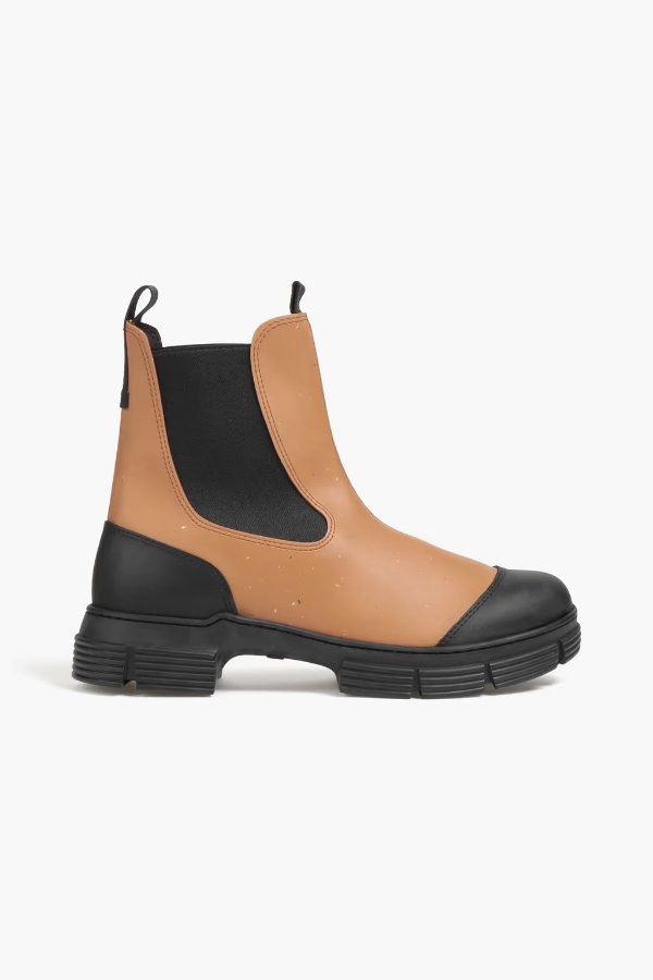 Two-tone rubber Chelsea boots
