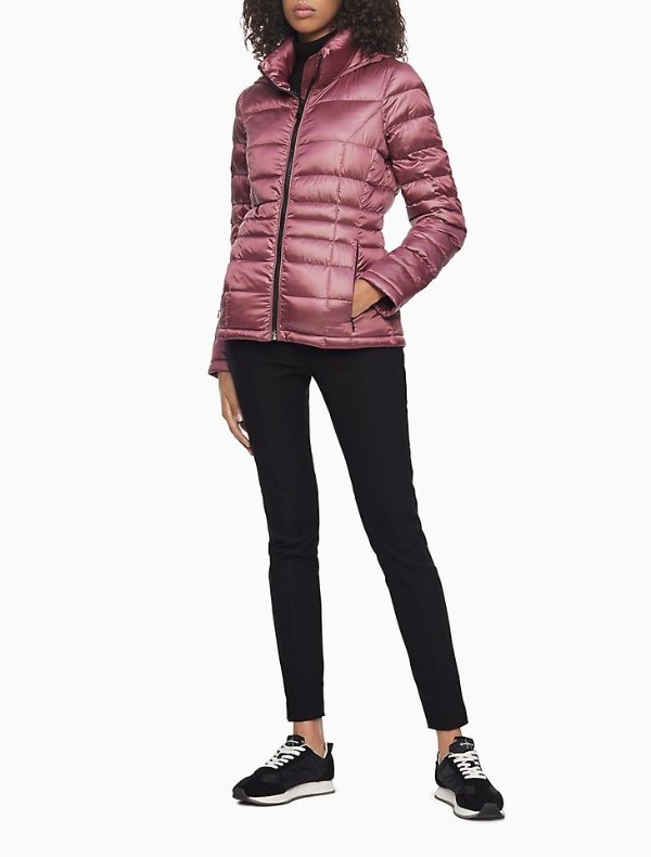 Packable Down Hooded Puffer Jacket