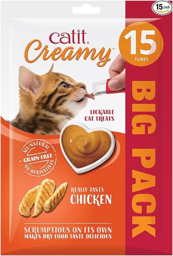 奶油鸡肉舔食猫粮 15 包