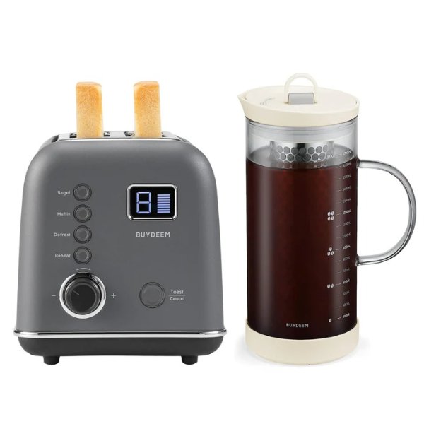 2-Slice Motorized Toaster with Cold Brew Coffee Maker - Color Selectio